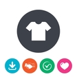 t-shirt sign icon clothes symbol vector image