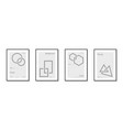 set of business geometric covers templates vector image