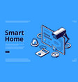 smart home and artificial intelligence technology vector image vector image