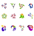 12 colorful symbols set 15 vector image