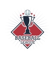 baseball trophy sport design graphic vector image