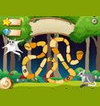 game design with sugar gliders in forest vector image