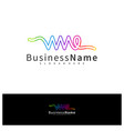 letter wme logo design template initial wme logo vector image vector image