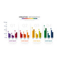 modern colorful chart graph template vector image vector image