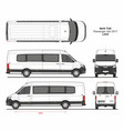 man tge passenger van l4h2 2017 vector image vector image