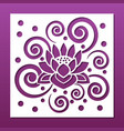 paper cut card background stencil for laser cnc vector image