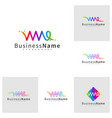 set of letter wme logo design template initial vector image vector image