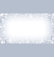 frozen snow and ice effect frame with bright vector image vector image