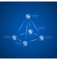 glass pyramide infographic vector image vector image