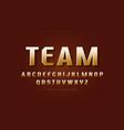 golden colored sans serif font vector image