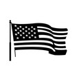 us flag silhouette graphic vector image vector image