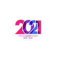 2021 happy new year text design template vector image