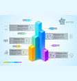 abstract business graph infographic concept vector image vector image