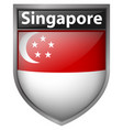 badge design for singapore flag vector image