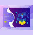business analytics isometric website vector image