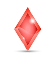 red rhombus icon vector image vector image