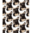 seamless pattern with a french bulldog vector image