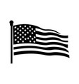 stars and stripes silhouette vector image vector image