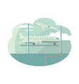 airport transportation set vector image