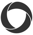 icon camera lens shutter diaphragm round vector image vector image