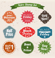 sale grunge vintage stamp set vector image