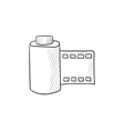 camera roll sketch icon vector image