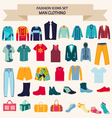 fashion collection of man wardrobe vector image