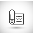 insulation roll line icon vector image