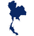 map thailand in blue colour vector image vector image