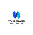 n letter logo template vector image