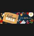 christmas sale banner design with champagne vector image