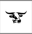 cow head silhouette logo vector image