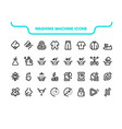 icon line and fill set washing machine elements vector image