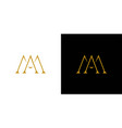 initials logo letter am is elegant and luxurious vector image vector image