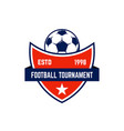 soccer football emblems design element for logo vector image