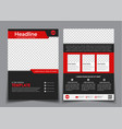 template flyer black with red elements vector image vector image