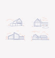 modern barn house architecture vector image vector image