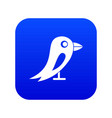 social network bird icon digital blue vector image vector image