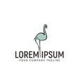 swan hand drawn logo design concept template vector image vector image