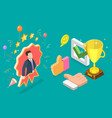 3d isometric flat conceptual vector image