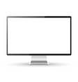 computer display isolated on white realistic vector image vector image