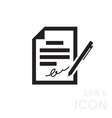 contract icon agreement and signature pact vector image