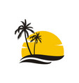 palm tree logo vector image