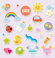 baby stickers kids children design elements vector image