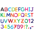 font alphabet vector image