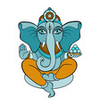 ganapati meditation in lotus pose vector image vector image