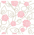 seamless floral pattern with roses vector image