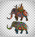 indian elephant transparent background vector image vector image