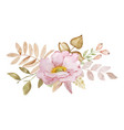 watercolor elegant bouquet of autumn flowers vector image vector image