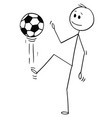 cartoon of football or soccer player juggling vector image